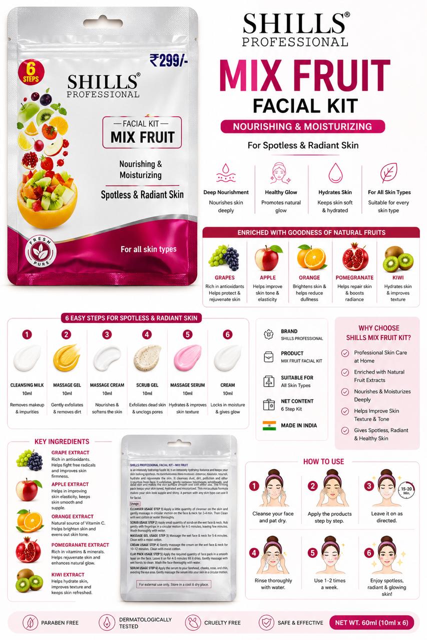 SHILLS MIX FRUIT FACIAL KIT ( 6 steps )
