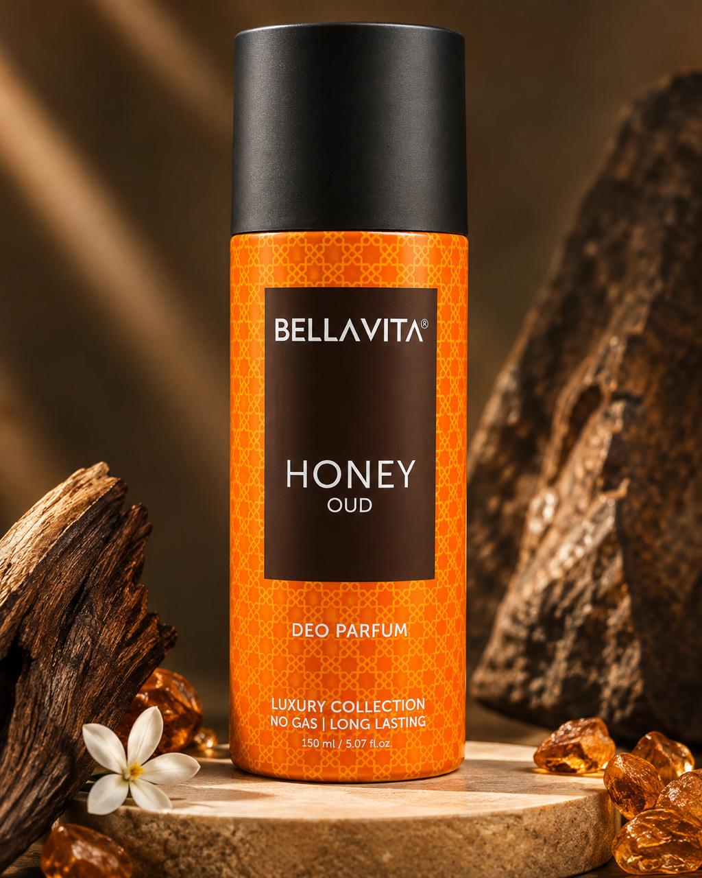 BELLAVITA HONEY OUD NO GAS BODY SPRAY 150ml