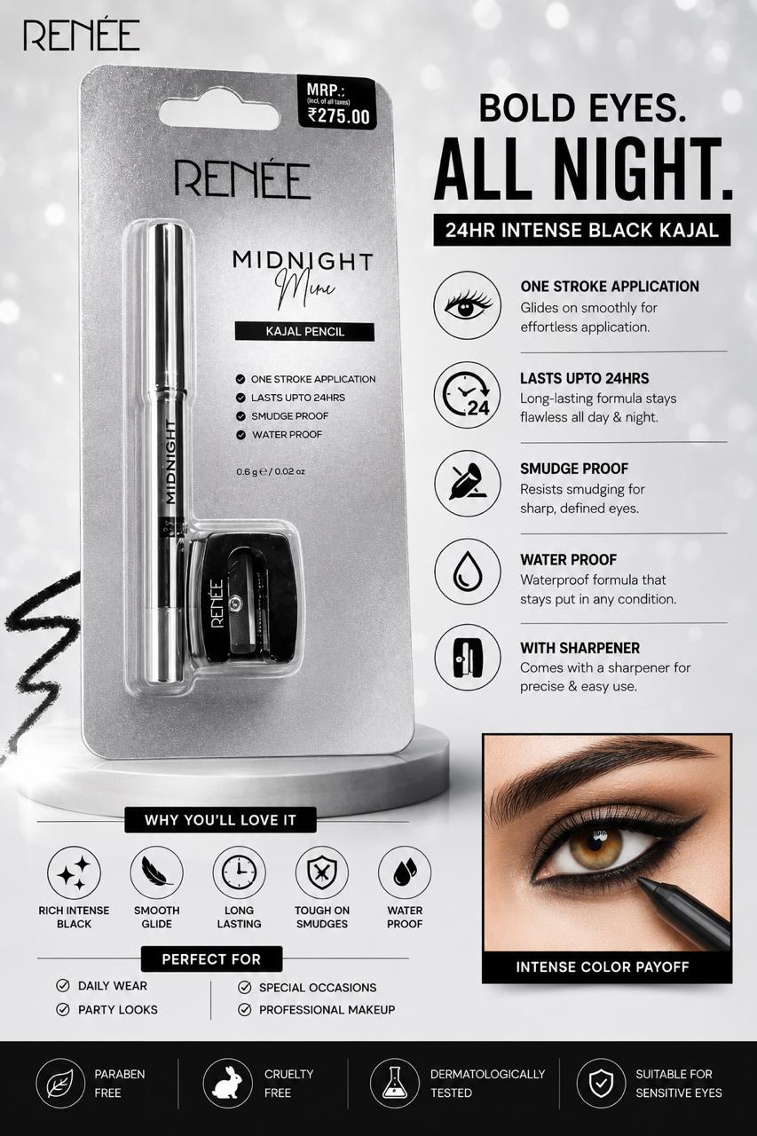 RENEE MIDNIGHT KOHL PENCIL KAJAL
