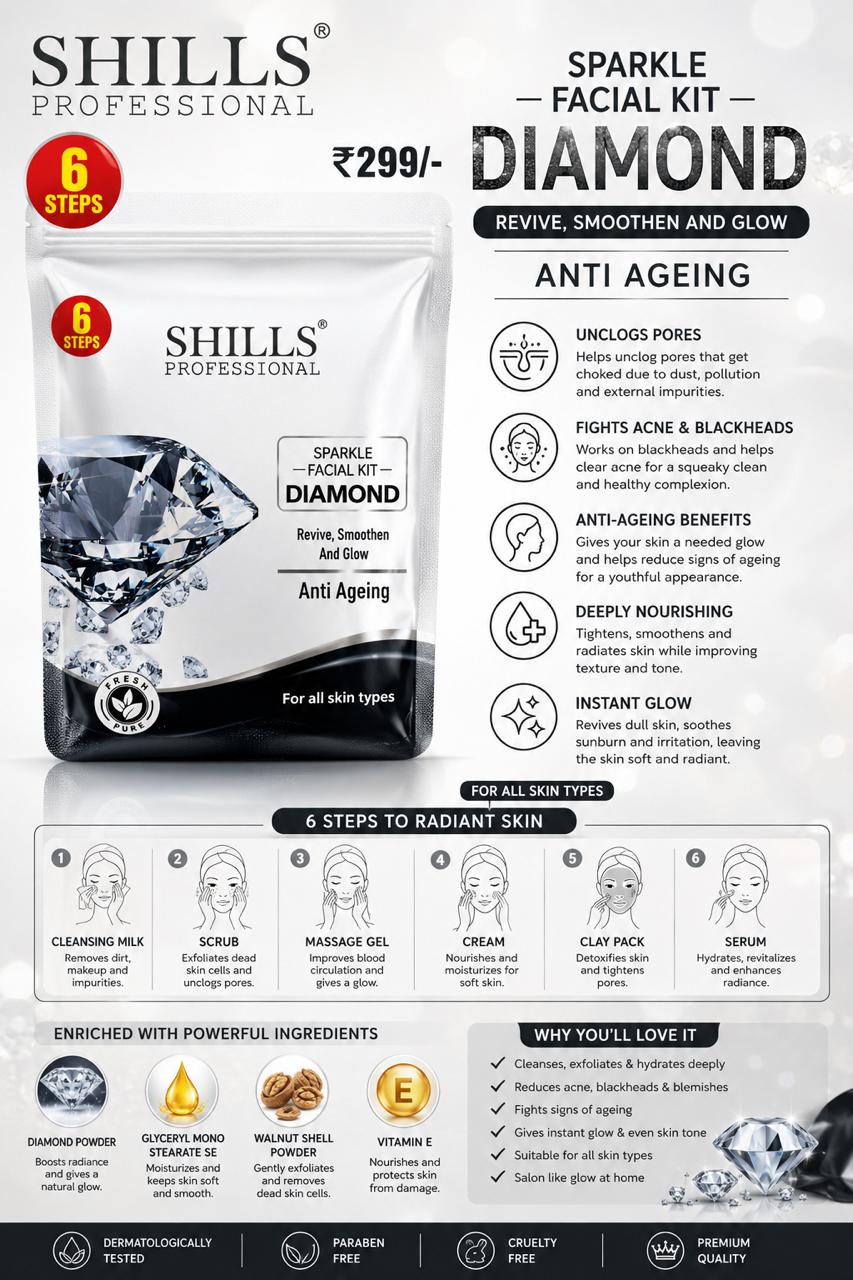 SHILLS DIAMOND FACIAL KIT  ( 6 steps )