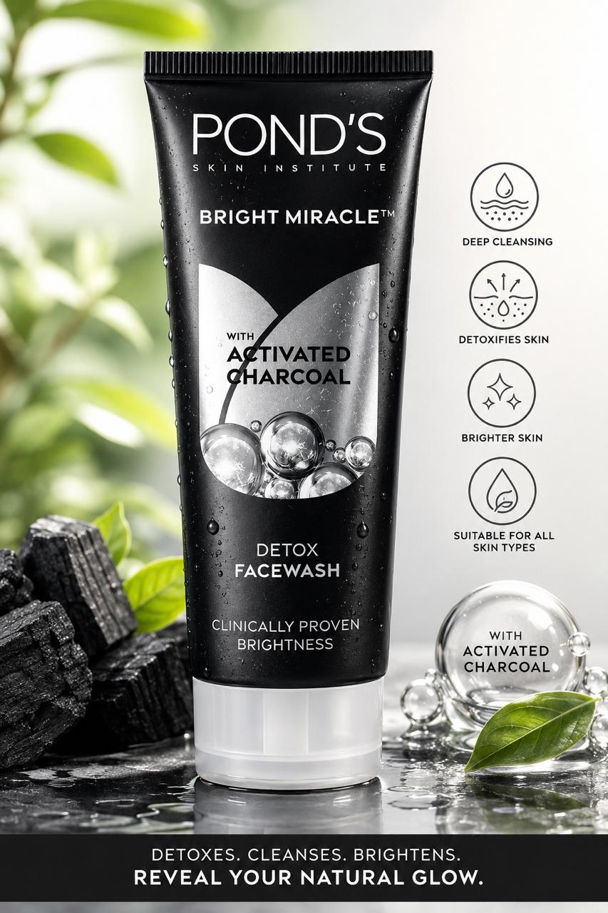 PONDS BRIGHT MIRACLE DETOX FACE WASH 50g